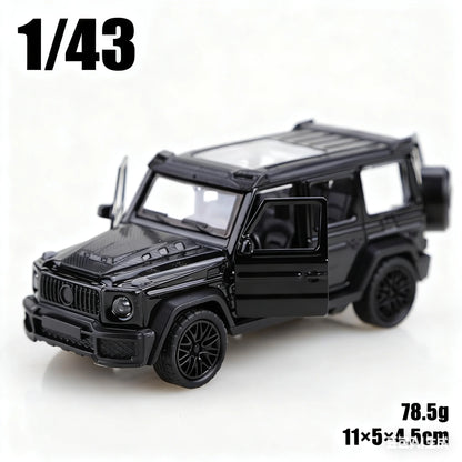 1/43 Scale Die-Cast Metal New Little G Pullback Off-Road Vehicle, Three-Door Alloy Model, Boy's Toy, Decoration