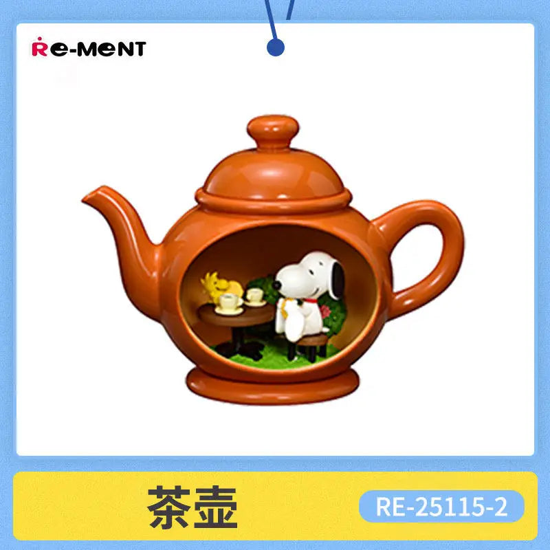 Re-Ment Snoopy Antique Diorama Collection Diorama Desktop Ornament Miniatures Models Original  Trendy Toys Gifts