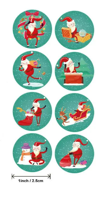 Christmas gift stickers decorative sealing sticker Merry Christmas Reward Self-adhesive labels  Day party