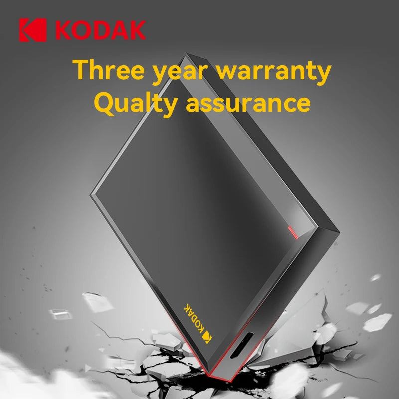 Kodak P190 Portable External Hard Drive 5Gbps 500GB 1T 2T USB3.0 Lightweight PHDD for PC Tablets PS5 XBOX Laptop Desktop