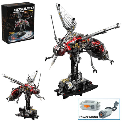 DIY Mechanical Mosquito Building Blocks STEM Toy Creative Animal Linkage Model MOC Assembly Toy Birthday Gift for Children