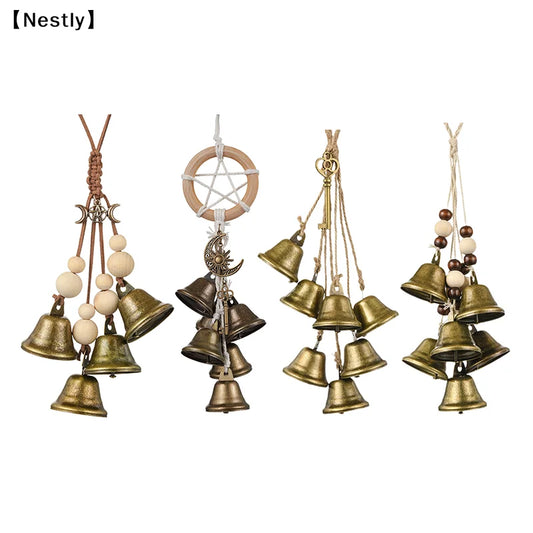 Bell Hanging Decor, Bells For Door For Protection, Vintage Halloween Doorbell Decor Magic Wind Chimes〔Nest〕