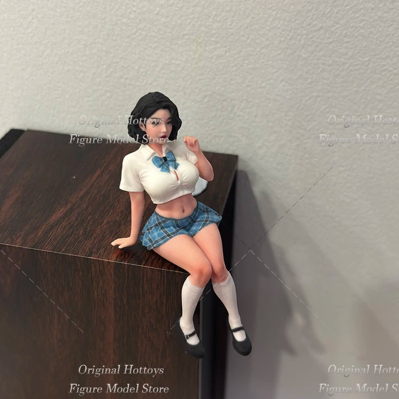 1/64-1/16 Scale Female Soldier Short Hair Uniform Girl Mini Realistic Sculpture Full Set About 2.3-9.1cm Action Figure Doll