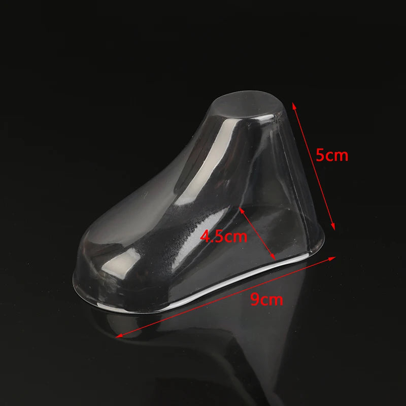 10PCS Clear PVC Child Booties Showcase Support Frame Feet Plastic Shoe Mold Baby Shoe Stretcher Socks Display Stand