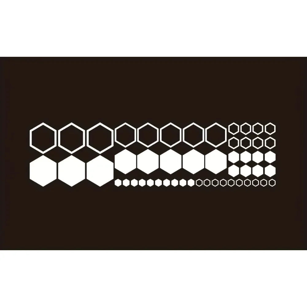 52pcs Honeycomb Auto Vinyl Decals Large and Small Combination Hexagonal Stickers DIY Car Body Cool Styling Open Style Decoration