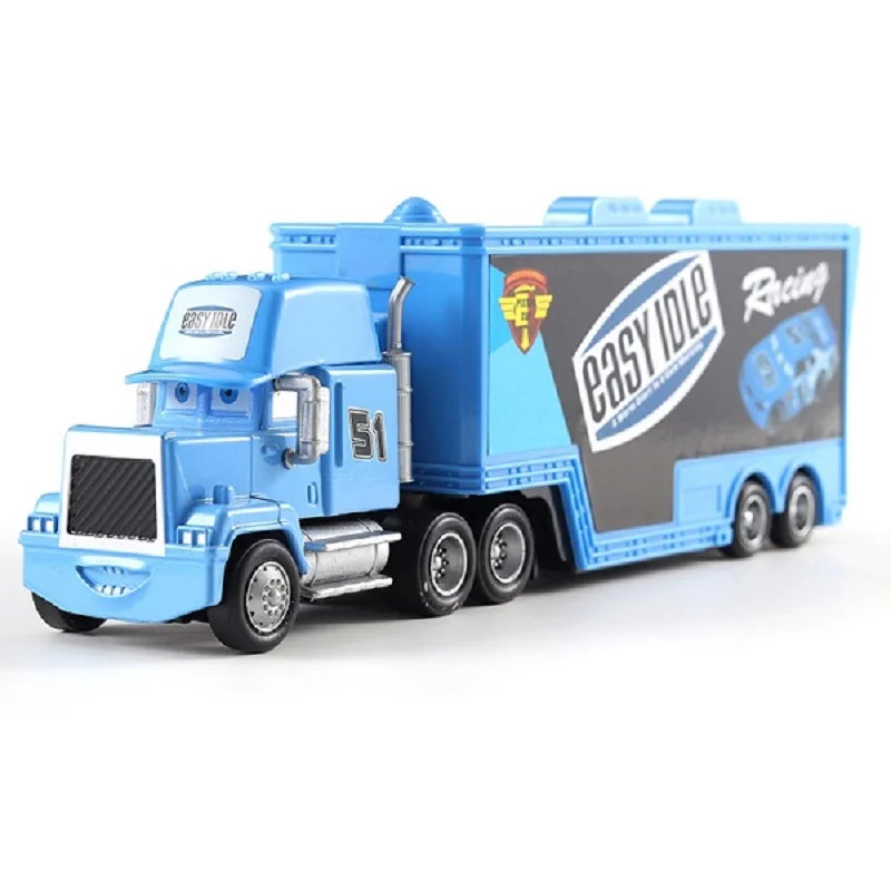 Pixar Car 2 Car 3 Storm Jackson Truck Lightning McQueen No：4 28 33 63 Container Truck Die Casting Mack Model Child Birthday Gift