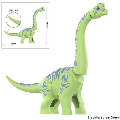 Jurassic Dinosaurs Spinosaurus Large Brick Toy Joints Open Mouth 7 Color Designs, Collectible Decor DIY Puzzle Assembly Gift