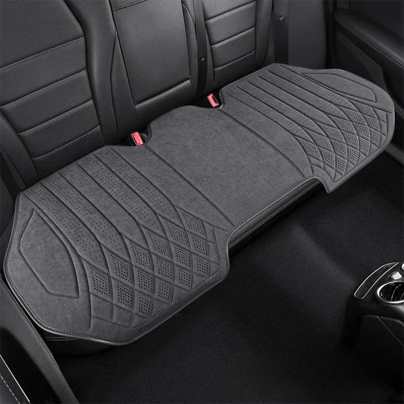Car Suede Seat Protection Universal Car Seat Cover All Season Breathable Perforated Suede SUV Sedan Seat Cover Latex Cushion