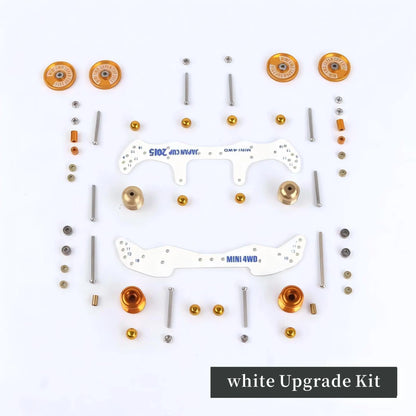 MA/AR Chassis FRP Upgrade Kit with Aluminum Rollers & Dampers for Tamiya Mini 4WD Super AV Avatar Car