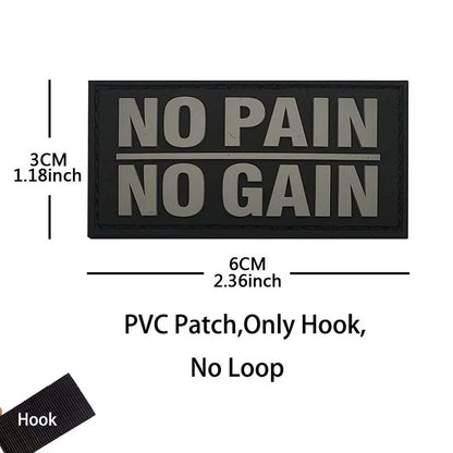 No Pain No Gain,Fitness Morale Badges,Bench,Press,Deadlift Weightlifting Clothes Applique Tactical Emblem Embroidered Patches