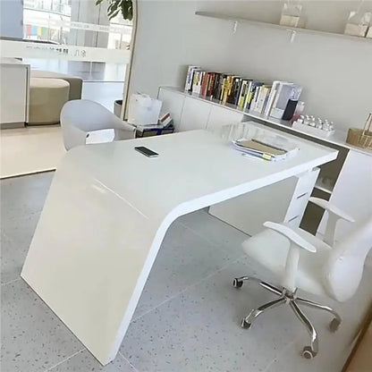 Modern Design Office Desk Luxury Long Organizers Nordic Aesthetic Office Desk Space Saving Reception Scrivania Salon Furniture