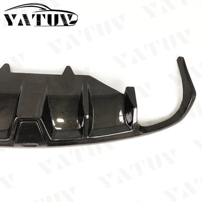 For Porsche Macan 95B 2014-20 Blade-Style Rear Diffuser Carbon Fiber Factory Direct for Porsche Macan Rear Diffuser Bumper Lip