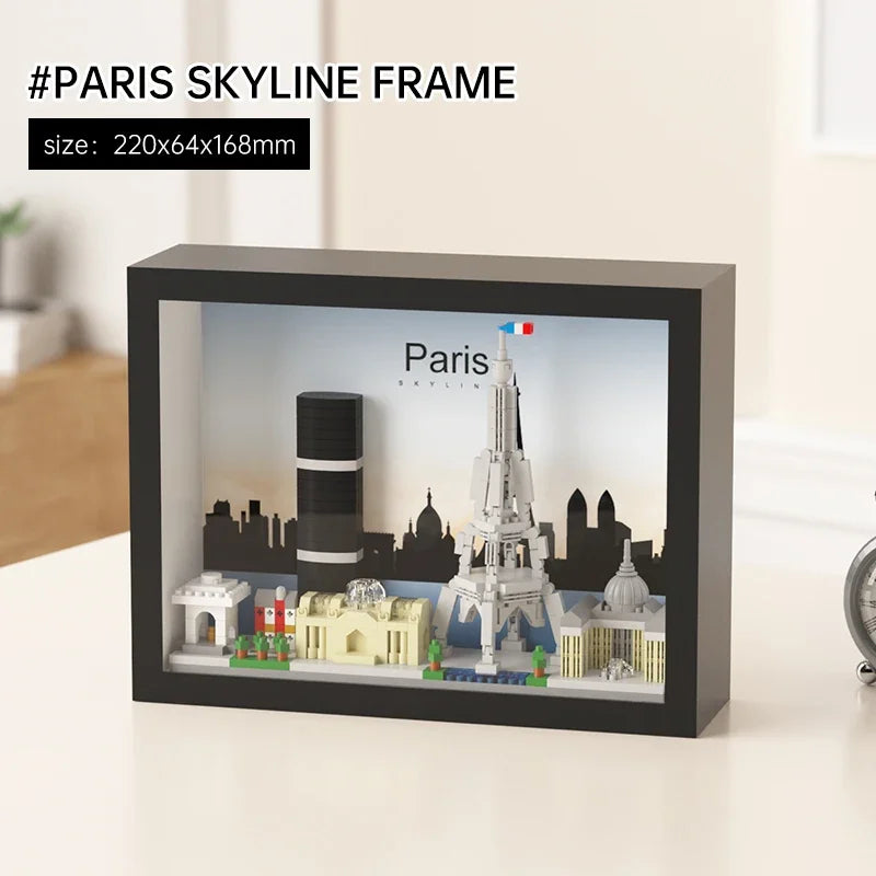 Creative City Architecture Building Blocks Model Micro Particle Skyline Streetscape MOC Kit Educational Toys Gift for Teens