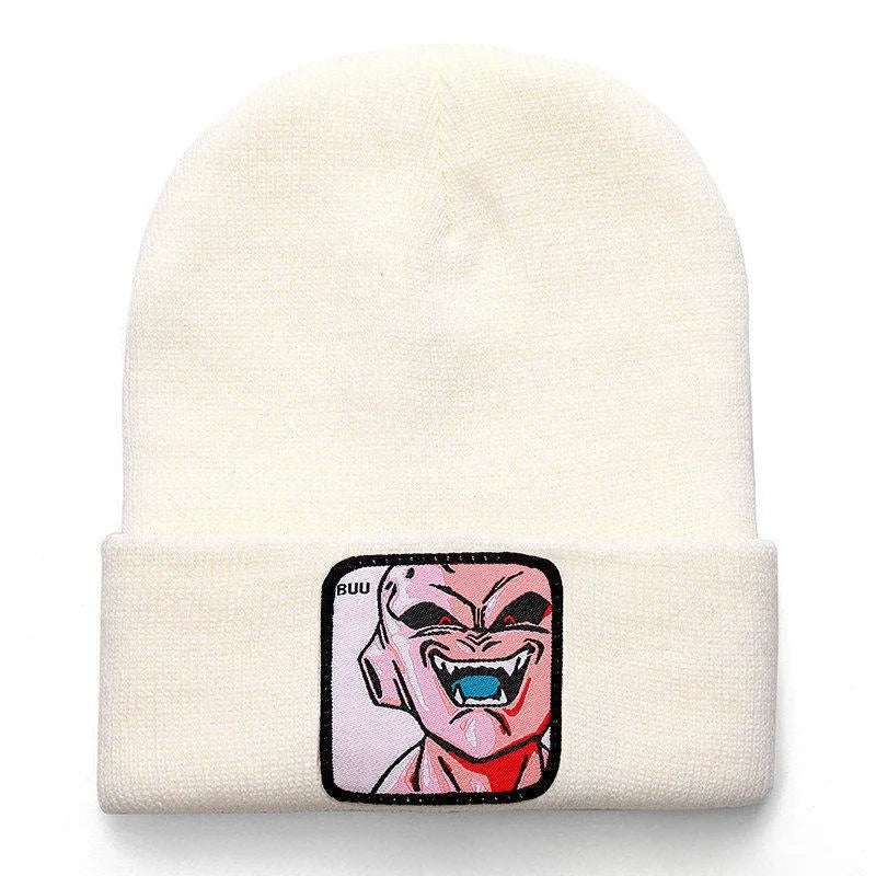 Anime Cartoon Dragon Ball Women Men Knitted Warm Winter Hats For Women Men Solid Hip-hop Casual Cuffed Beanies Bonnet