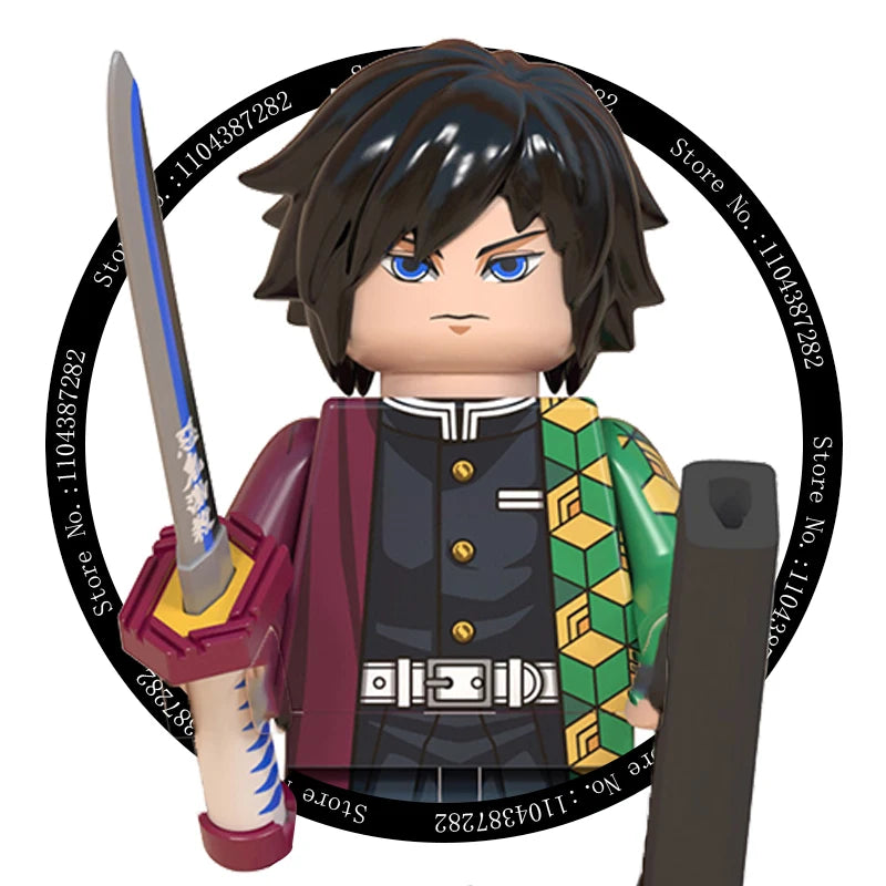 Demon Slayer Miniatures, Tan Errou, NeiZuko, Guiyou, Shinobu, collectible action figures, children's assembled toys, gifts.