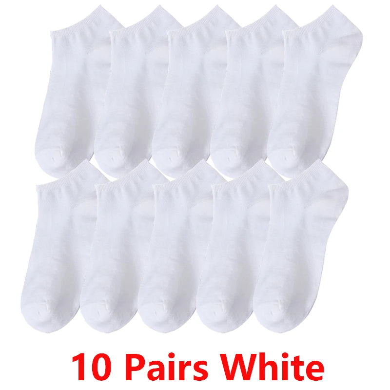 10/30/50 Pairs Summer Boat Socks For Men Non-slip Silicone Invisible Cotton Socks Breathable No-Show Slippers Sport Ankle Socks