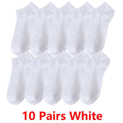 10/30/50 Pairs Summer Boat Socks For Men Non-slip Silicone Invisible Cotton Socks Breathable No-Show Slippers Sport Ankle Socks