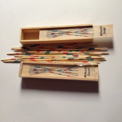 1 Set Traditional Mikado Spiel Pick Up Sticks With Box Multiplayer Game Educational Wooden Board Games Stick