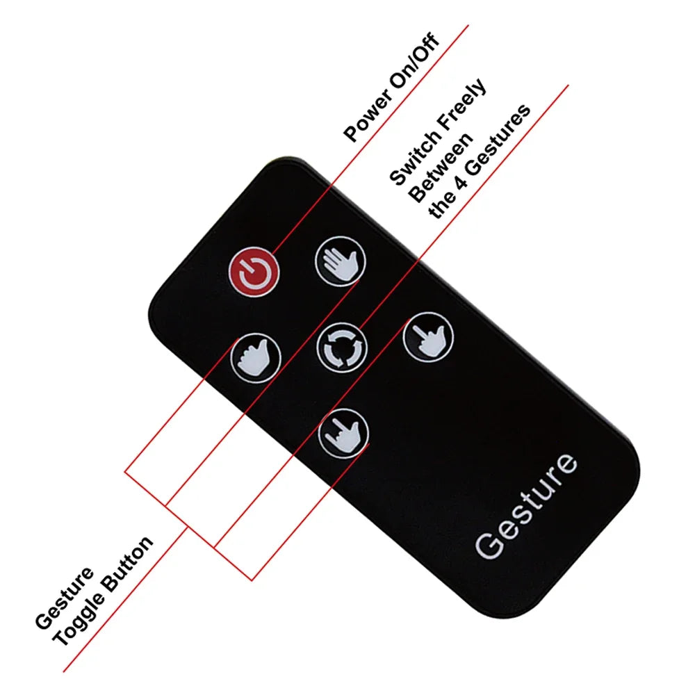 Car LED Finger Lights Funny Car Interior Light With Remote Control Rear Window Multi-function Warning Reminder Lamp Accessories
