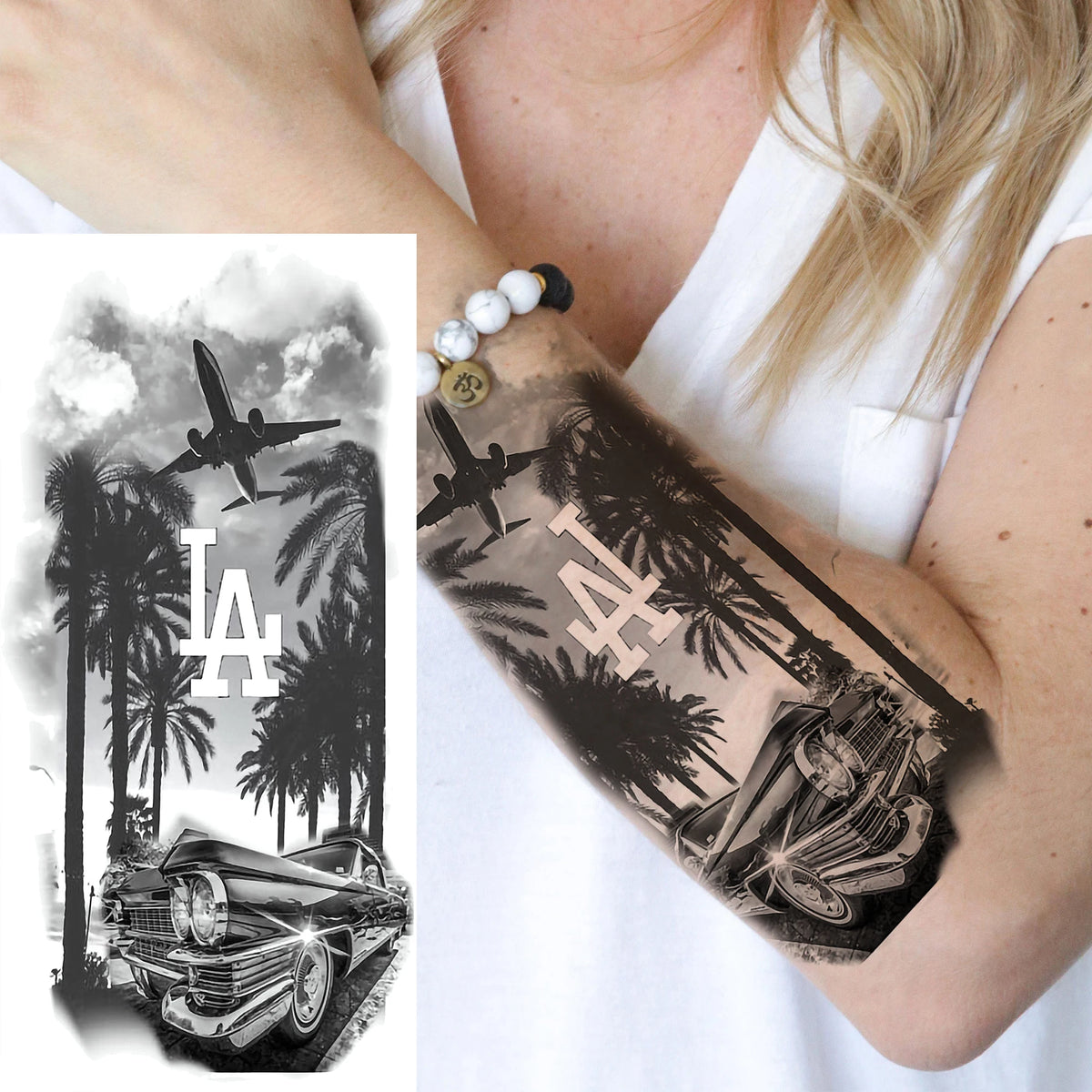 1 Sheets Chicano Prison Gangster Temporary Tattoos For Women Men Adults Fake Tattoo Sticker Water Transfer Self Adhesive Arm Leg
