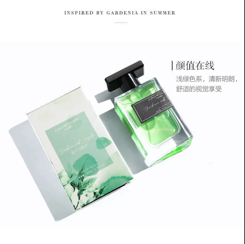 50ML Gardenia and Green Tea Perfume Long-lasting Floral Fruity Fragrance Fresh Light Date Gift Unique Aromatic Scent for Women