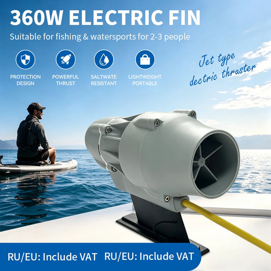 Electric Fin Power Fin Underwater Motor Waterproof Motor Inflatable Paddle Canoe Fishing Boat Underwater Thruster Jet Propeller