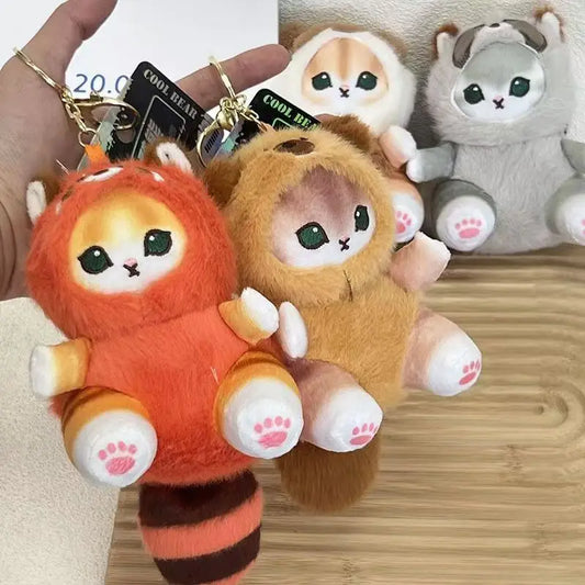 Anime Mofusand Plush Cute Shark Cat Doll Toys Stuffed Animals Keychain Bag Small Pendant Hangings Christmas Birthday Gifts