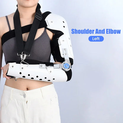 Hinged Elbow Arm Forearm Shoulder Brace Support Splint Orthosis Band Fixation Sling Immobilizer Strap Sleeve Arm Protector Guard