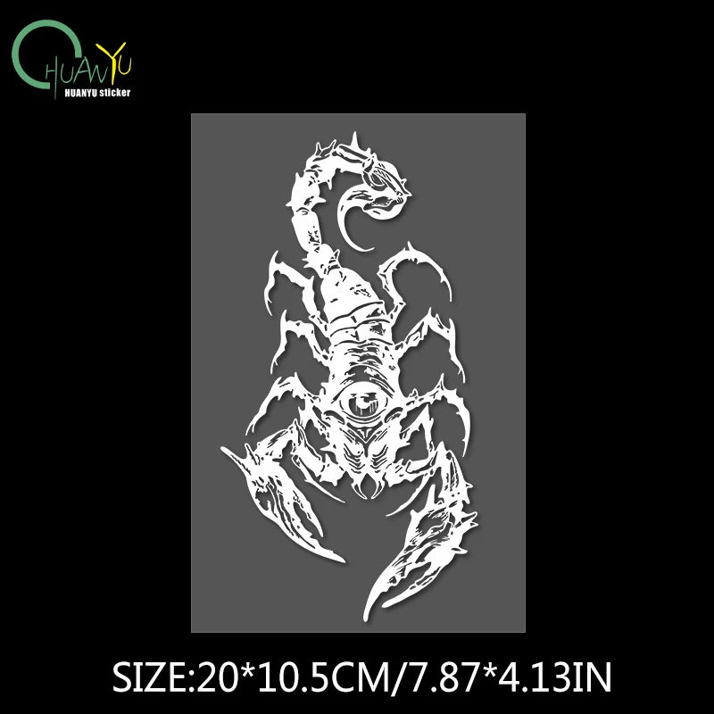 Dark style day eye scorpion car sticker, car and motorcycle scratch proof, waterproof, reflective decoration decal