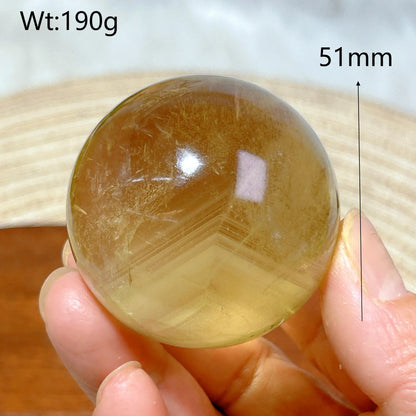 Healing Natural Crystal Brazil Smokey Citrine Quartz Sphere Rainbow Polished Ball High Quality Precious Home Decoration Gift