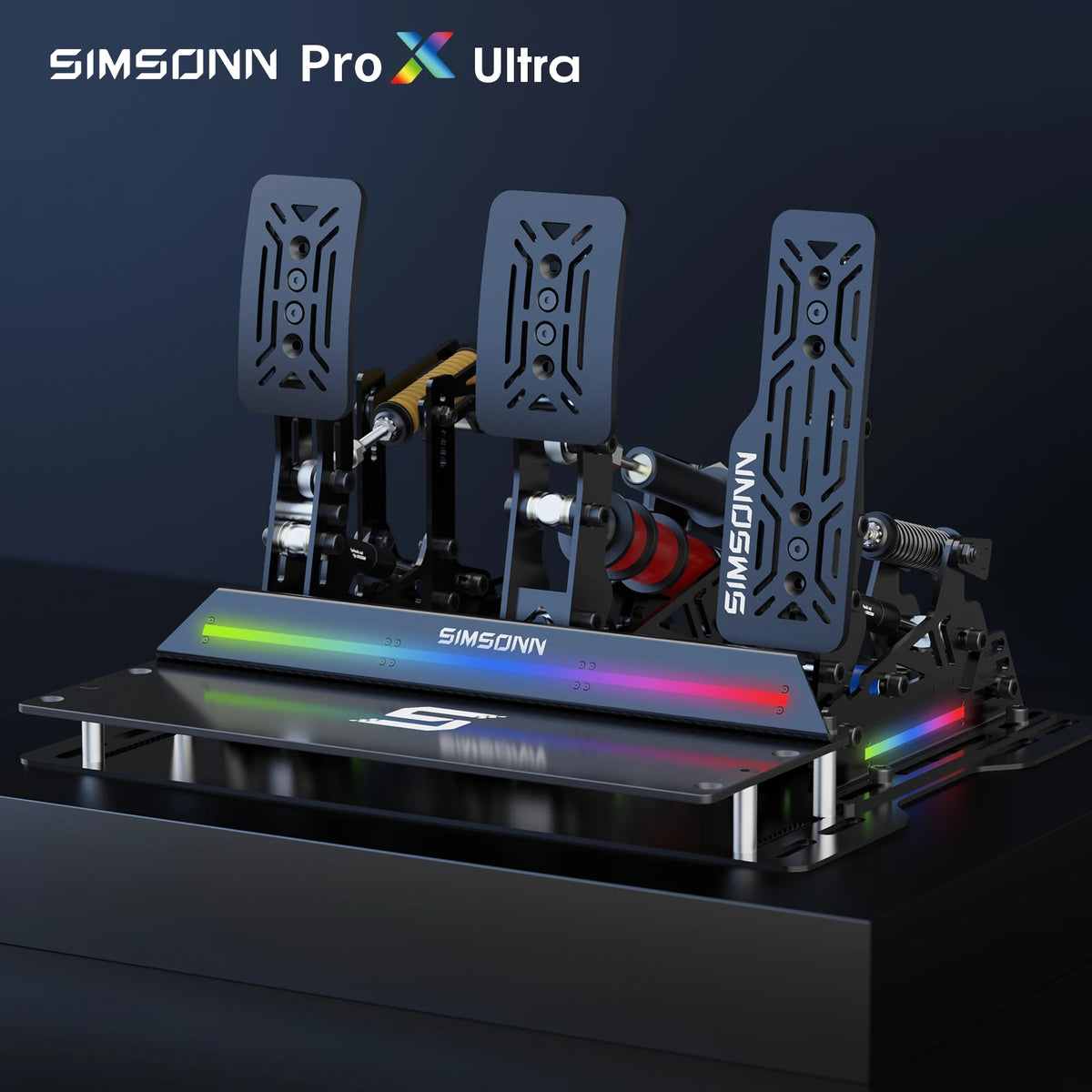 SIMSONN PRO X Ultra Sim Pedals PC Sim Racing Simulator Pressure Sensor Load Cell Pedal HE Hydraulic Pedal for PC Cockpit Pedal
