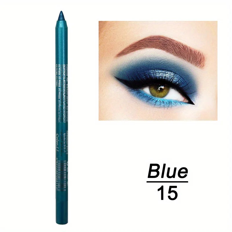 1pcs Waterproof Eyeliner Set with Glitter Effect, Includes Eye Shadow & Highlighter Pens, Colorful Makeup Kit for Stunning Looks