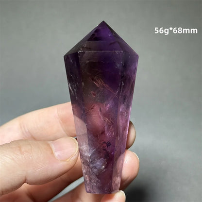 Amethyst Scepter Natural Mineral Quartz Gem Aura Spiritual Meditation Treatment Energy Home Garden Feng Shui Decoration