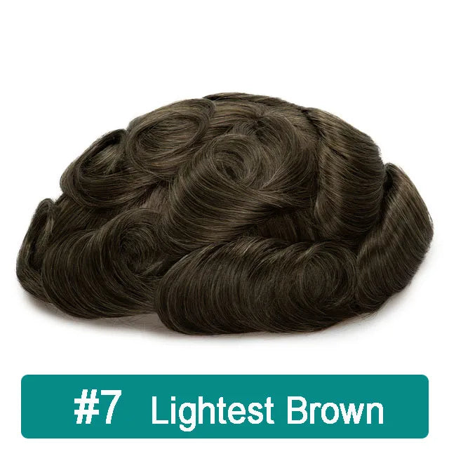iLace Silk Base Men Toupee Swiss Lace Front 100% Human Hair Natural Hairline Male Capillary Prosthesis Wig Men Hair System