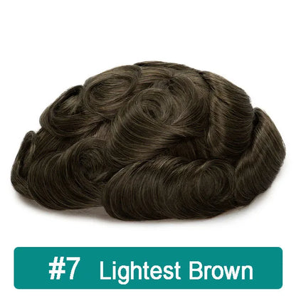 iLace Silk Base Men Toupee Swiss Lace Front 100% Human Hair Natural Hairline Male Capillary Prosthesis Wig Men Hair System