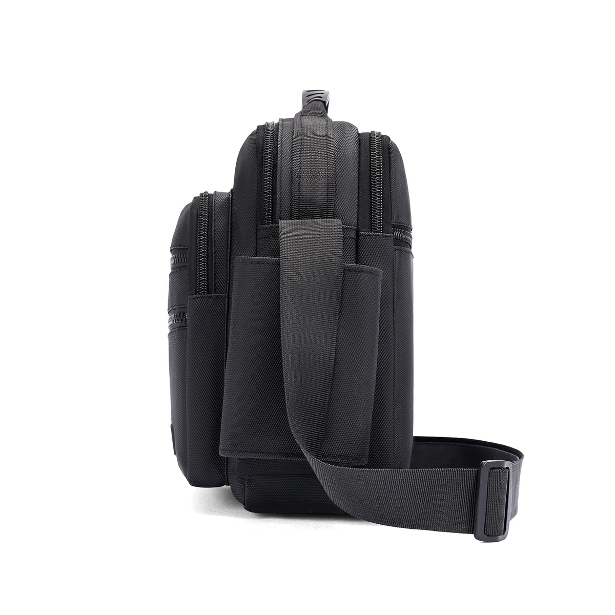 Crossbody Bag Men Nylon Large Capacity Multi Layer Waterproof Shoulder Bag for Business Leisure Work Travel Daily Commute