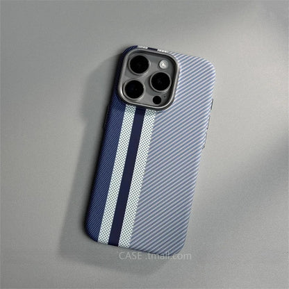 Relief Carbon Fiber Magnetic Case for iPhone 15 Pro Max 16 17 Pro Phone Cover Camera Metal Lens Protective Shell Hard PC Fundas