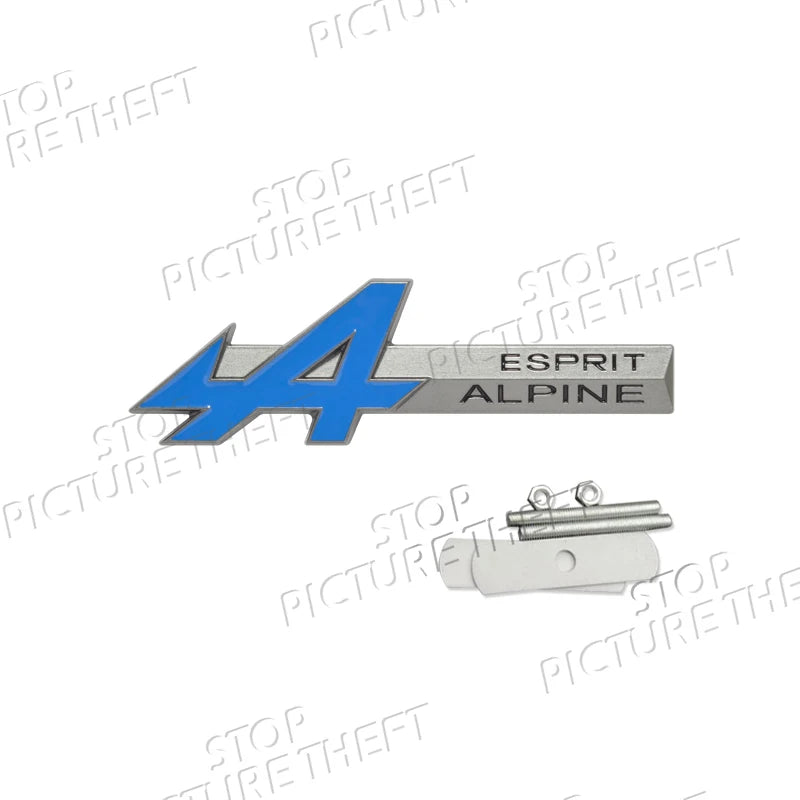 A Grille Logo 3D Metal Decal Car Body Rear Trunk Emblem Sticker For Symbioz Rafale Clio Austral Arkana Captur RS Scenic GT Sport