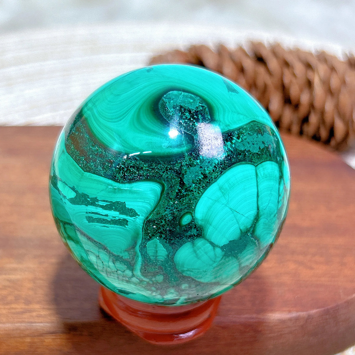 Malachite Pattern Sphere Ball Gemstones Reiki Energy Ore Natural Crystals Healing High Quality Home Decorations Room Decor Gift