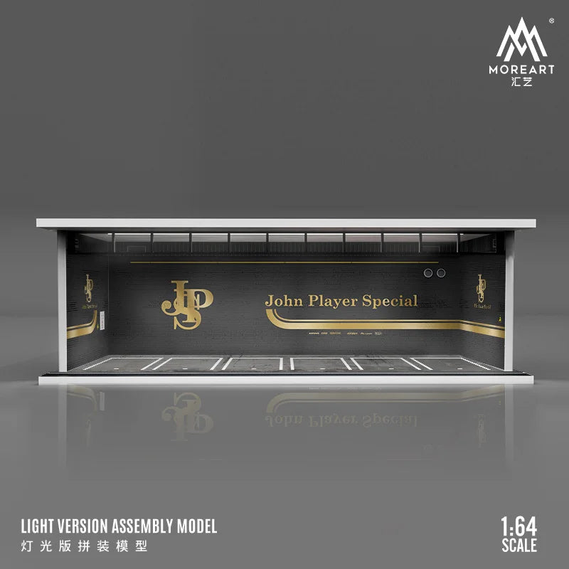 MoreArt 1:64 HKS/Advan/Spoon/Falken Painting Parking Lot Diorama, Light Diorama For Gift&Diaplay&Collectioin
