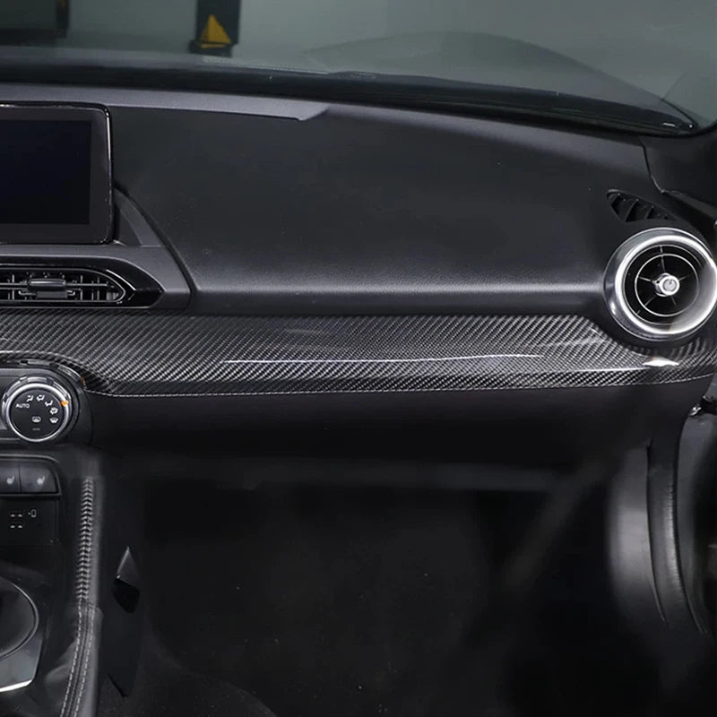 For Mazda MX-5 ND Miata Fiat/Abarth 124 2016-2026 Real Carbon Fiber Car Center Console Dashboard Cover Interior Accessories L/R