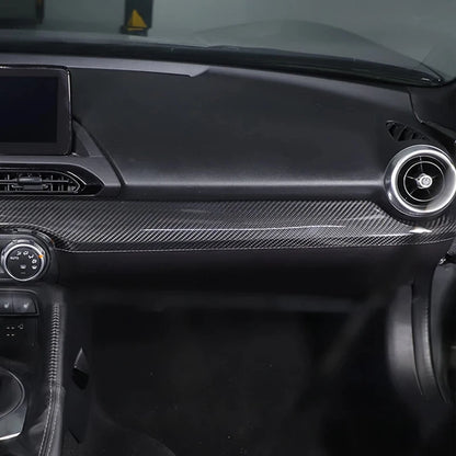 For Mazda MX-5 ND Miata Fiat/Abarth 124 2016-2026 Real Carbon Fiber Car Center Console Dashboard Cover Interior Accessories L/R