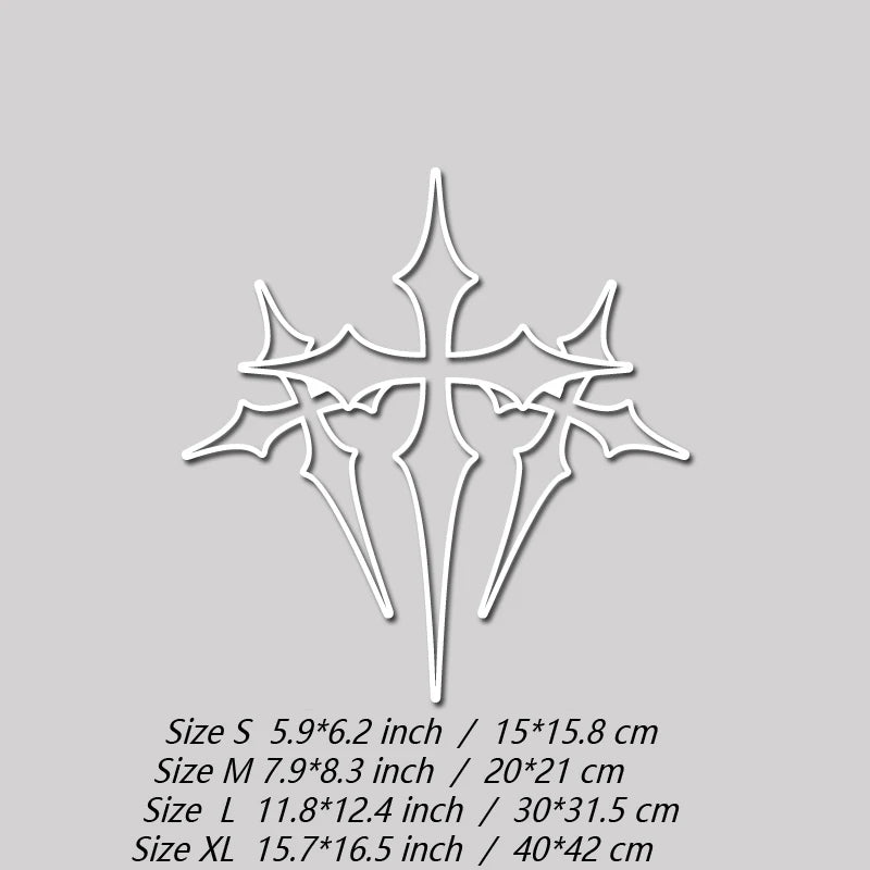 High-Quality Waterproof Three-Cross Stickers for Your Car Faith Expression in a Beautiful Design Automotive Decal