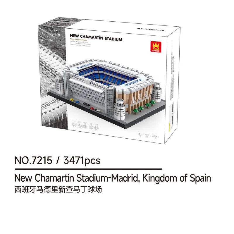 WANGE City Architecture Sydney Opera Santorini Building Blocks Chamartin Stadium Mosque Assembled Model Collection Toys For Gift