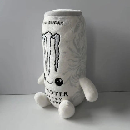 White Energy Drink Can Shaped Ornament Simulation Zero Sugar White Monster Energy Drink Figure Fans Desktop Home Decoration