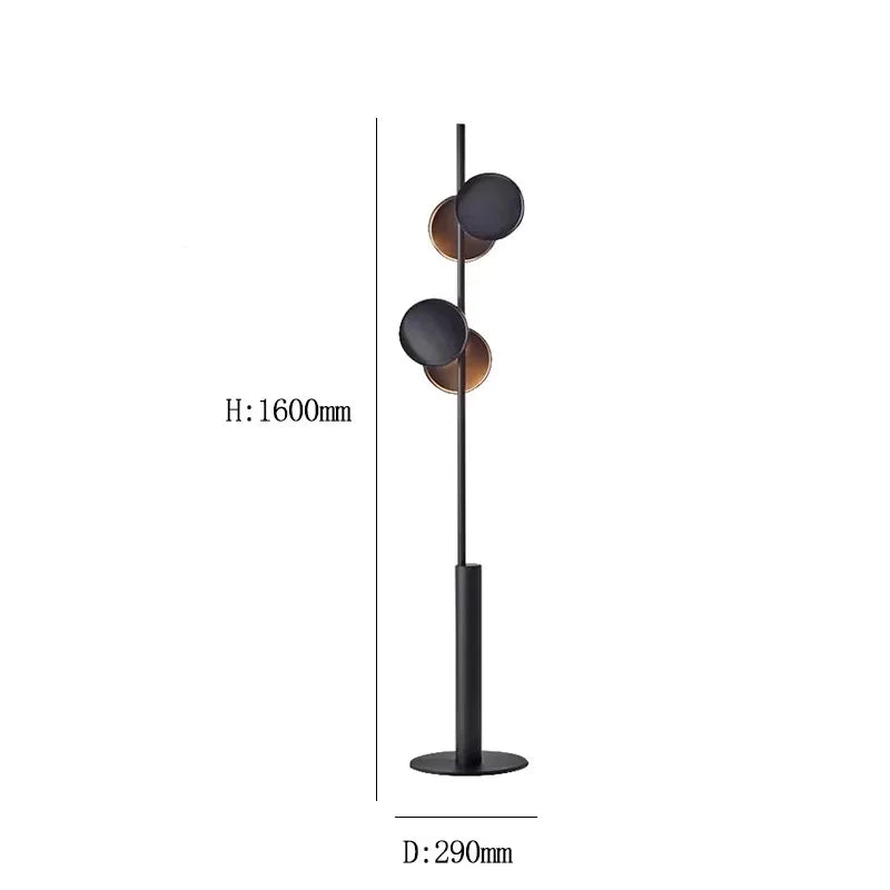 Modern Premium Black LED Floor Lamp for Living Room Sofa Side Bedroom Bedside Ambient Lighting Home Decorative Standing Light