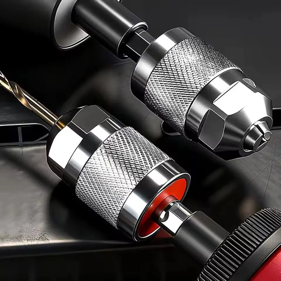 Drill Chuck Adapter Quick Change Pneumatic Drill Chuck 3-Jaw Hex Shank Chuck Professional Converter Hex Shank for Woodworking
