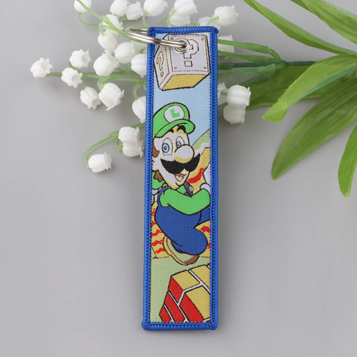 Cool Anime Game Keychain Embroidery Game Key Tag Cute Cartoon Key Fobs Key Rings Backpack Wallet Key Cosplay Accessory Gifts