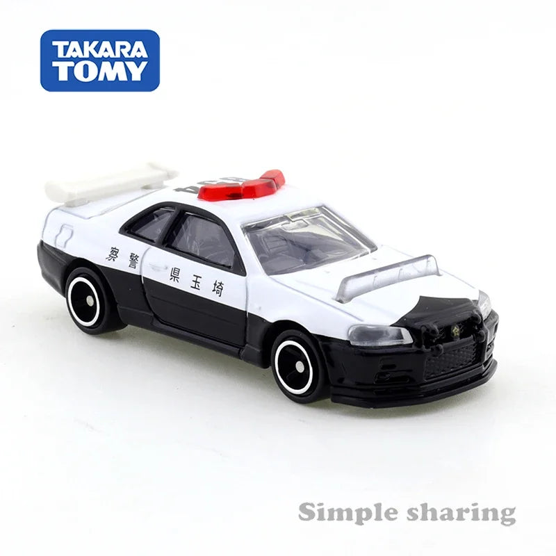 Takara Tomy Tomica No.1 Nissan Skyline GT-R BNR34 Police Car 1/64 Motor Vehicle Diecast Metal Model Kids Xmas Gift Toys for Boys