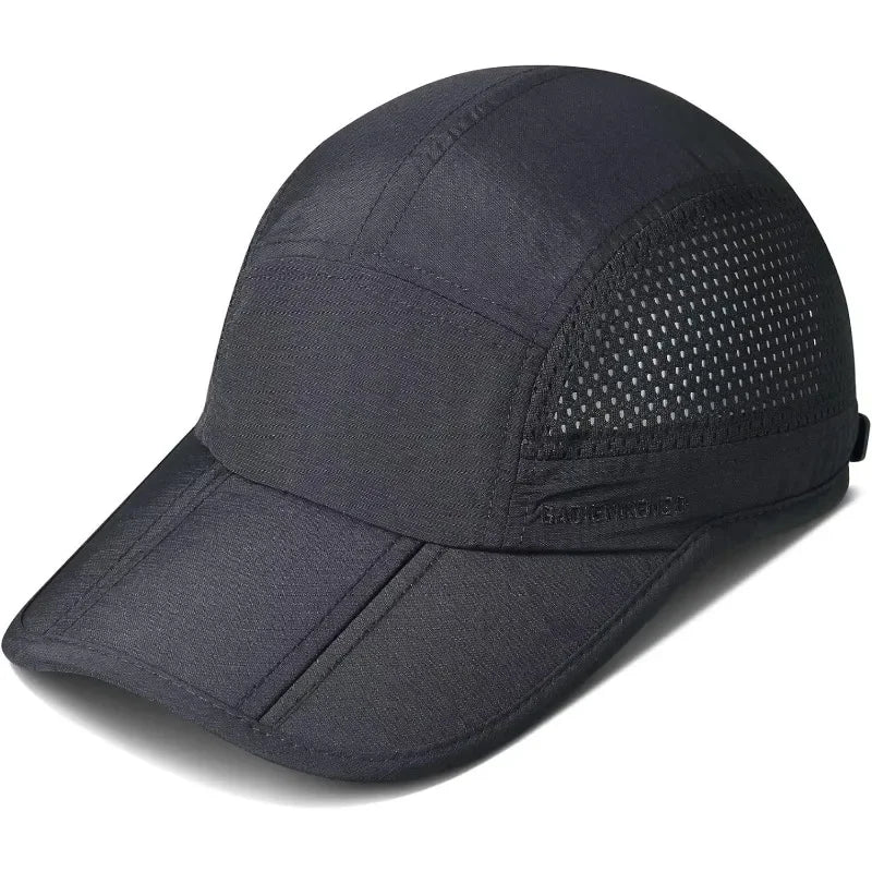 GADIEMKENSD Men Women Folding Climbing Peaked Cap Baseball Cap Outdoor Breathable Camping Hiking Quick Drying Trekking Sun Hat